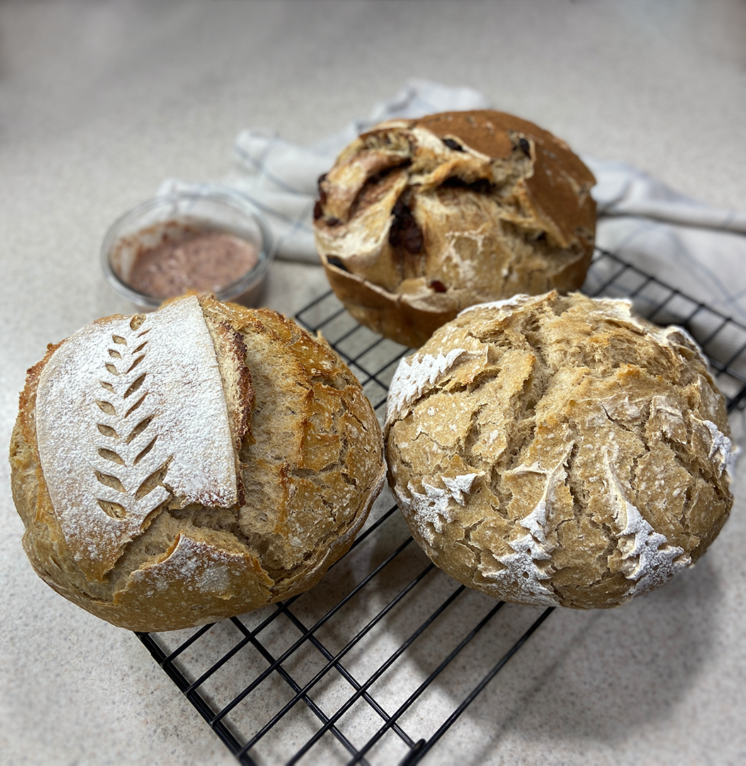 10 Minute Sourdough loaves